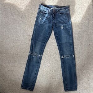 Blank NYC Dark Blue Distressed Skinny Jeans